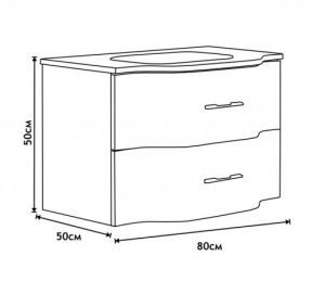 Шкаф за баня от PVC 80 см ICP 8080 W