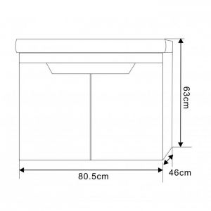 Долен шкаф за баня от PVC 81 см