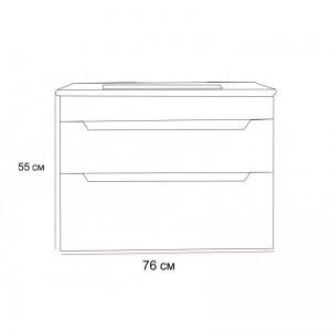 PVC долен шкаф за баня МЕЛАНИ 76 см ICP 7655