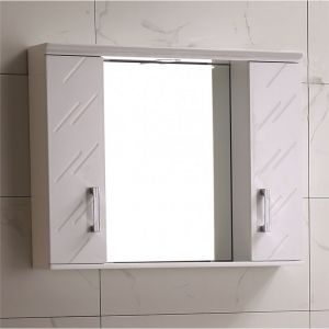 Шкаф за баня от PVC огледален горен с LED осветление ЕЛМИРА 70 см ICMC 1055-70