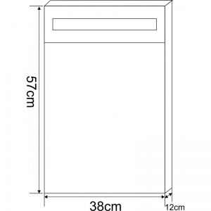 Шкаф за баня от PVC огледален горен 38 см с LED осветление ICMC 4650-40
