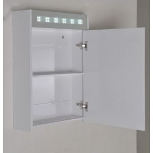Шкаф за баня от PVC огледален горен 50 см с LED осветление ICMC 4650-50