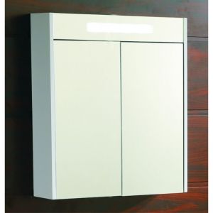 Шкаф за баня от PVC огледален горен 60 см с LED осветление ICMC 4650-60