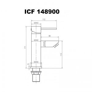 Смесителна батерия за умивалник КУАРТО стояща ICF 148900C