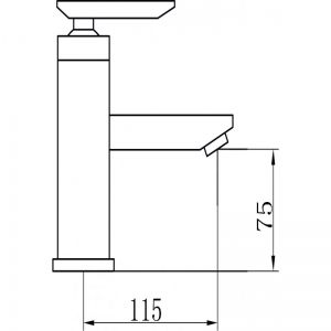 Смесителна батерия за умивалник за баня ВЕНУС стояща ICL 1118064