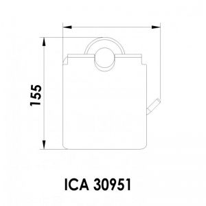 Държач за тоалетна хартия с капак АРИЕЛ ICA 30951
