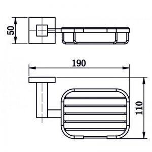 Решетъчна сапунерка за баня НАОМИ ICA 2669 квадратен дизайн