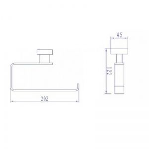 Държач за кърпи за баня ЛИЗЕЛ ICA 7223 - квадратен дизайн