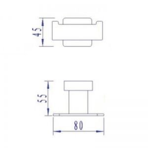 Двойна закачалка за баня ЛИЗЕЛ ICA 7253 - квадратен дизайн