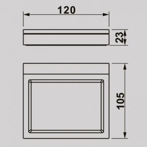 Стъклена сапунерка за баня ЕРИН ICA 2559 квадратен дизайн