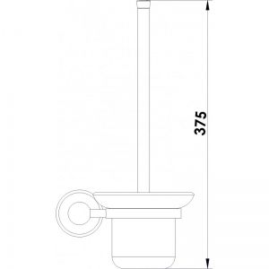 Стенна четка за тоалетна чиния САХАРА злато ICA 2309