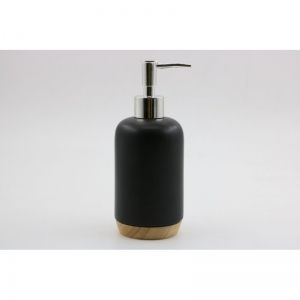 Черен порцеланов дозатор за течен сапун за баня СИДНИ стоящ ICCA 55163