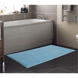 Противоплъзгащо килимче за баня 50х70 см синьо ICSC 151