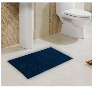 Противоплъзгащо килимче за баня 50х70 см тъмно синьо ICSC 150