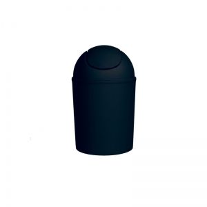 Черно кошче за боклук за тоалетна и баня 5 л с люлеещ капак ICA 8217B