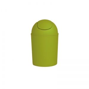Кошче за боклук за тоалетна и баня 5 л с люлеещ капак зелено ICA 8217GR