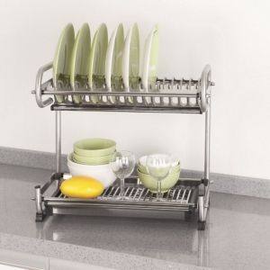 Сушилник за чинии, кухненски съдове и прибори двоен ICKA 228C