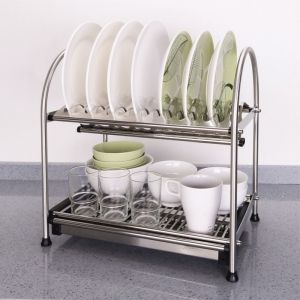 Сушилник за чинии, кухненски съдове и прибори двоен ICKA 470F