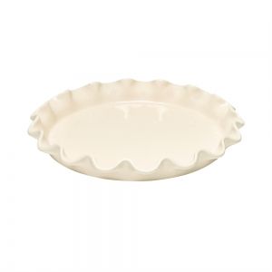 EMILE HENRY Керамична форма за тарт "RUFFLED TART DISH" - Ø33 см - цвят екрю