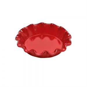 EMILE HENRY Керамична форма за пай "RUFFLED PIE DISH" - Ø27 см - цвят червен