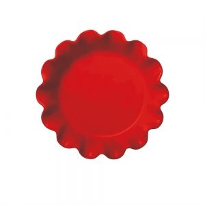 EMILE HENRY Керамична форма за пай "RUFFLED PIE DISH" - Ø27 см - цвят червен