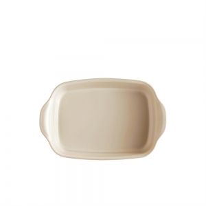 EMILE HENRY Керамична правоъгълна форма за печене "SMALL RECTANGULAR OVEN DISH" - 30х19 см - цвят екрю
