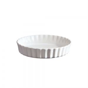 EMILE HENRY Керамична дълбока форма за тарт "DEEP FLAN DISH" - Ø24 см - цвят бял