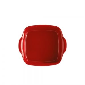 EMILE HENRY Керамична квадратна тава за печене "SQUARE OVEN DISH" - 1,8 л - 22х22 см - цвят червен