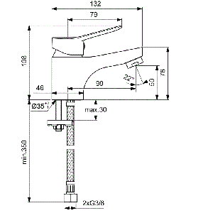 Смесителна батерия за умивалник за баня SCORPIO без изпразнител VIDIMA BC163AA