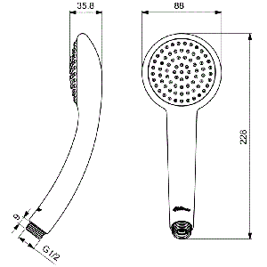 Еднофункционален ръчен душ за баня VIDIMA FRESH S1 8 см B0822AA