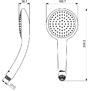Еднофункционален ръчен душ за баня VIDIMA FRESH M1 10 см B0826AA