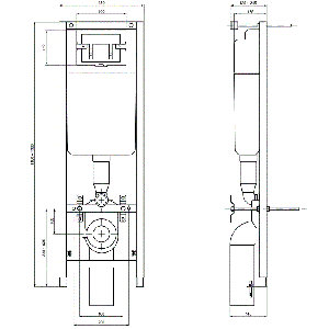 Структура за вграждане за конзолна тоалетна чиния с хромиран бутон VIDIMA W371167