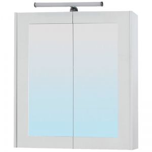 Шкаф за баня от PVC огледален горен ВЕНЕРА 70 см с осветление