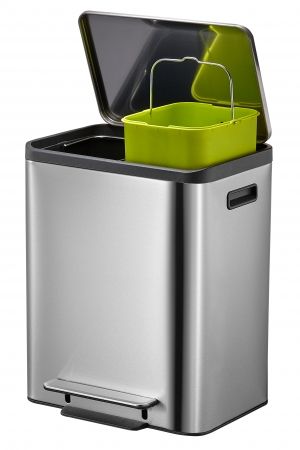 EKO Кош за разделно събиране на отпадъци с педал “ECOCASA“  - 2 х 15 литра - мат