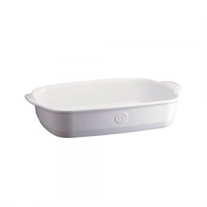 EMILE HENRY Керамична правоъгълна форма за печене "RECTANGULAR OVEN DISH" - 36,5х23,5 см - цвят бял