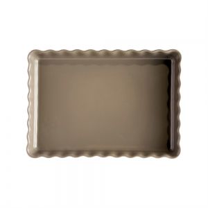 EMILE HENRY Керамична правоъгълна форма за тарт "DEEP RECTANGULAR TART DISH "- 33,5х24 - цвят бежов