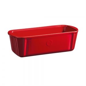 EMILE HENRY Керамична правоъгълна форма за печене "LOAF BAKING DISH" - 31,5х13,5 - цвят червен
