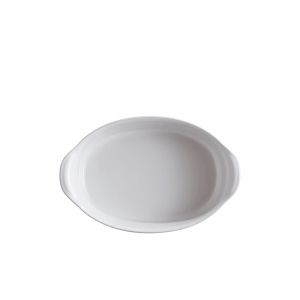 EMILE HENRY Керамична овална форма за печене "SMALL OVAL OVEN DISH" - 27,5х17,5 см - цвят бял