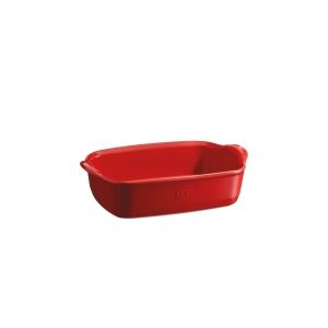 EMILE HENRY Керамична правоъгълна форма за печене "INDIVIDUAL OVEN DISH" - 22х15 см - цвят червен