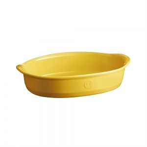 EMILE HENRY Керамична овална форма за печене "OVAL OVEN DISH" - 35х22,5 см - цвят жълт