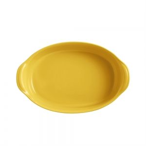 EMILE HENRY Керамична овална форма за печене "OVAL OVEN DISH" - 35х22,5 см - цвят жълт