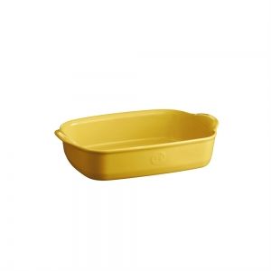 EMILE HENRY Керамична правоъгълна форма за печене "SMALL RECTANGULAR OVEN DISH" - 30х19 см - цвят жълт