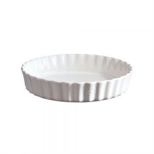 EMILE HENRY Керамична дълбока форма за тарт "DEEP FLAN DISH" - Ø28 см - цвят бял