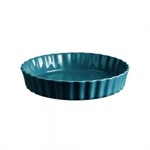 EMILE HENRY Керамична дълбока форма за тарт "DEEP FLAN DISH" - Ø28 см - цвят син