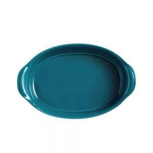 EMILE HENRY Керамична овална форма за печене "SMALL OVAL OVEN DISH" - 27,5х17,5 см - цвят син