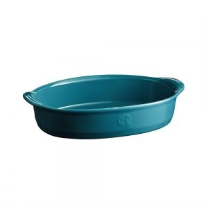 EMILE HENRY Керамична овална форма за печене "OVAL OVEN DISH" - 35х22,5 см - цвят син