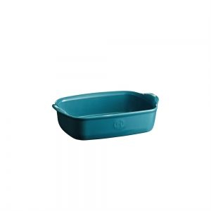EMILE HENRY Керамична правоъгълна форма за печене "INDIVIDUAL OVEN DISH" - 22х15 см - цвят синьо-зелен