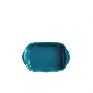 EMILE HENRY Керамична правоъгълна форма за печене "INDIVIDUAL OVEN DISH" - 22х15 см - цвят синьо-зелен