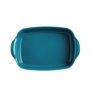 EMILE HENRY Керамична правоъгълна форма за печене "RECTANGULAR OVEN DISH"- 36,5х23,5 см - цвят син