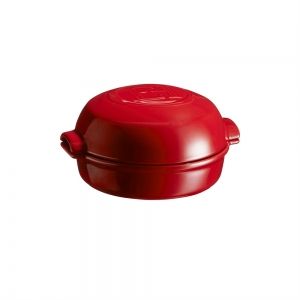 EMILE HENRY Керамична форма за печене с капак "CHEESE BAKER" - Ø19,5 см - цвят червен